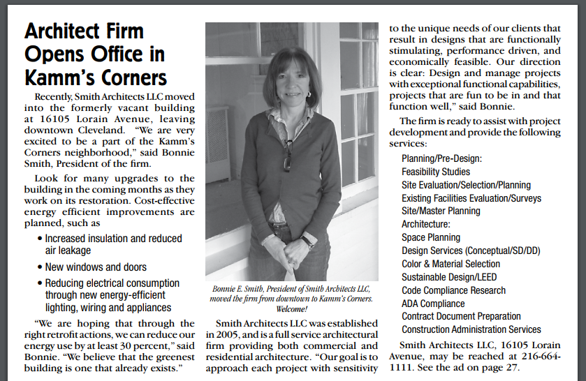 Smith Architects LLC Opens in Kamms Corners
